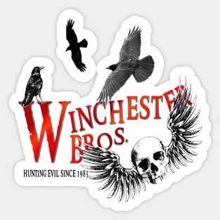 Winchester Bros Hunting Evil since 1983 edited Sticker